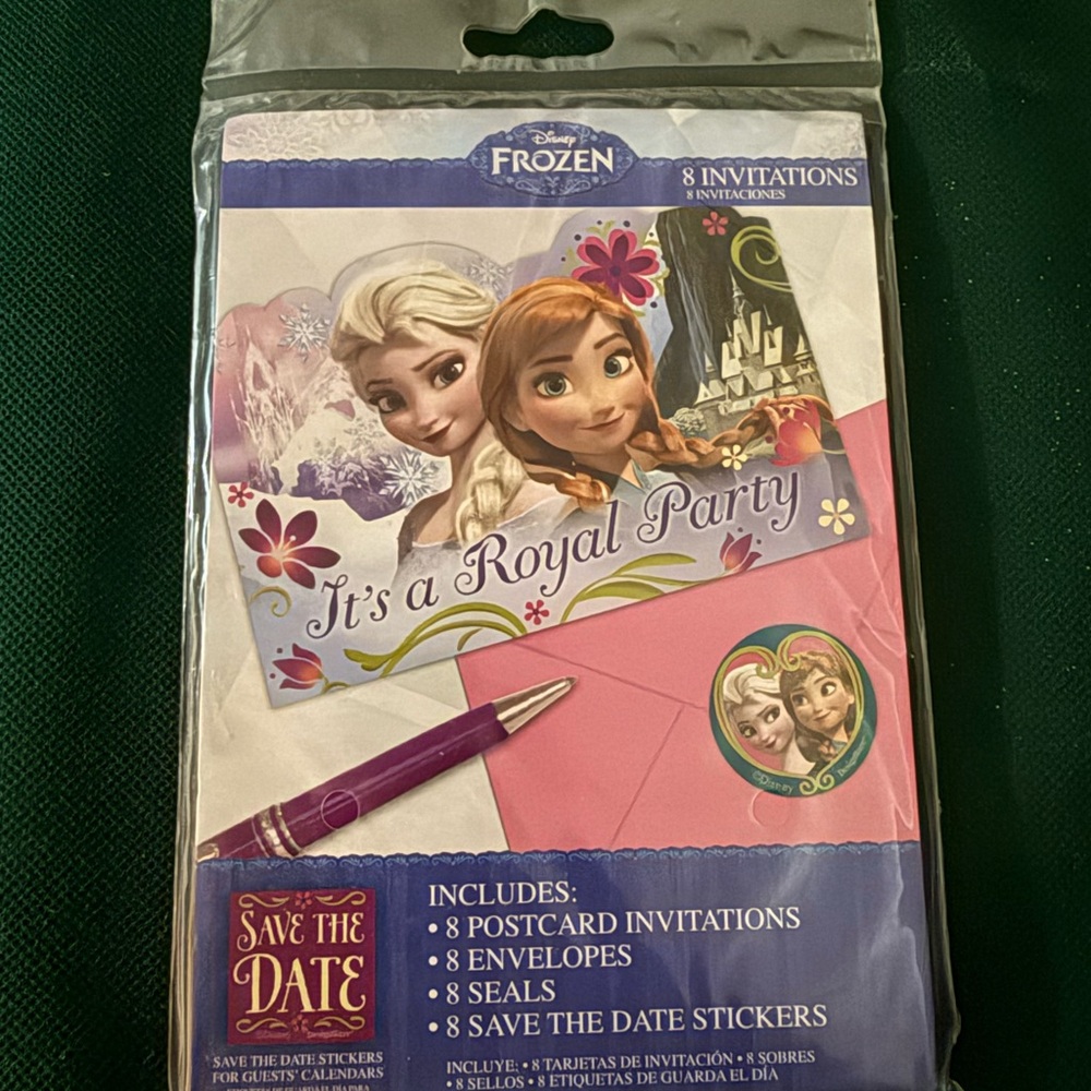 Disney Frozen Party Invitations Set - Pink